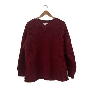 Style & Co. Burgundy Fluffy Pullover Sweater sz XLP